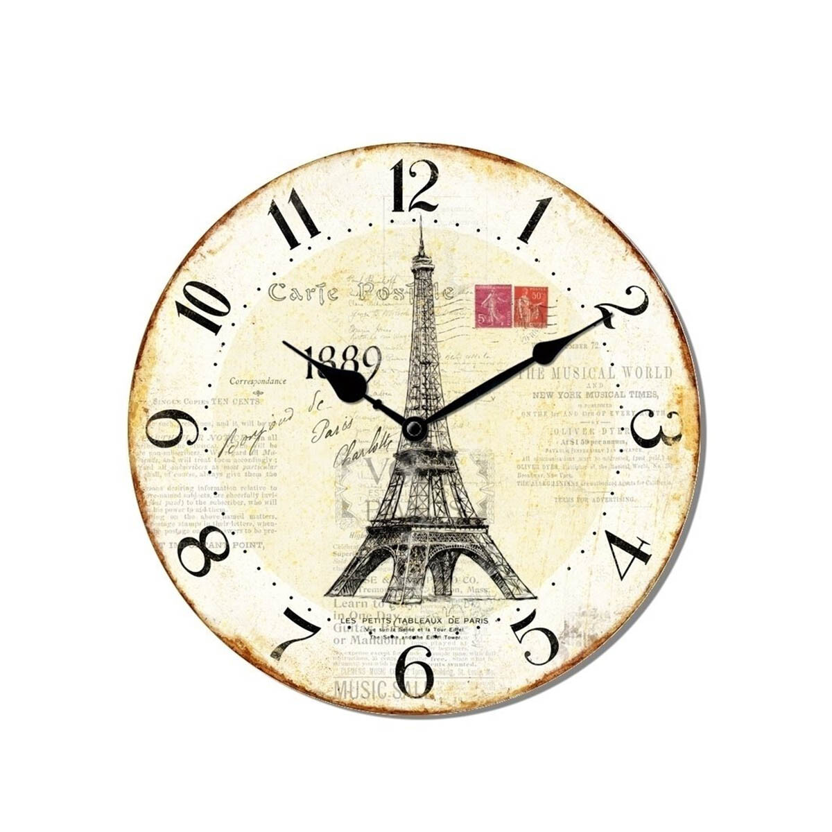 Reloj de pared mdf D28,8x3,5 cm - EIFFEL 