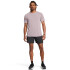 UA TRAIL RUN SHORTSLEEVE-GRN GRY-015