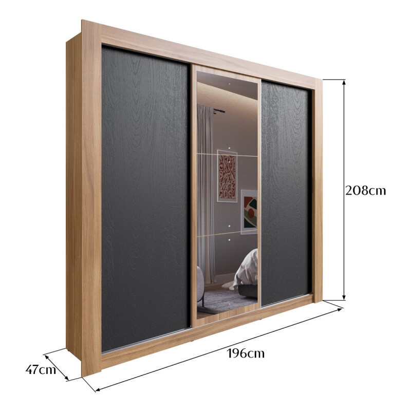 PAUSADO Combo Dormitorio Sommier 2p + Ropero 3p + 2 Mesas De Luz Ltc Pausado Combo Dormitorio Sommier 2p + Ropero 3p + 2 Mesas De Luz Ltc