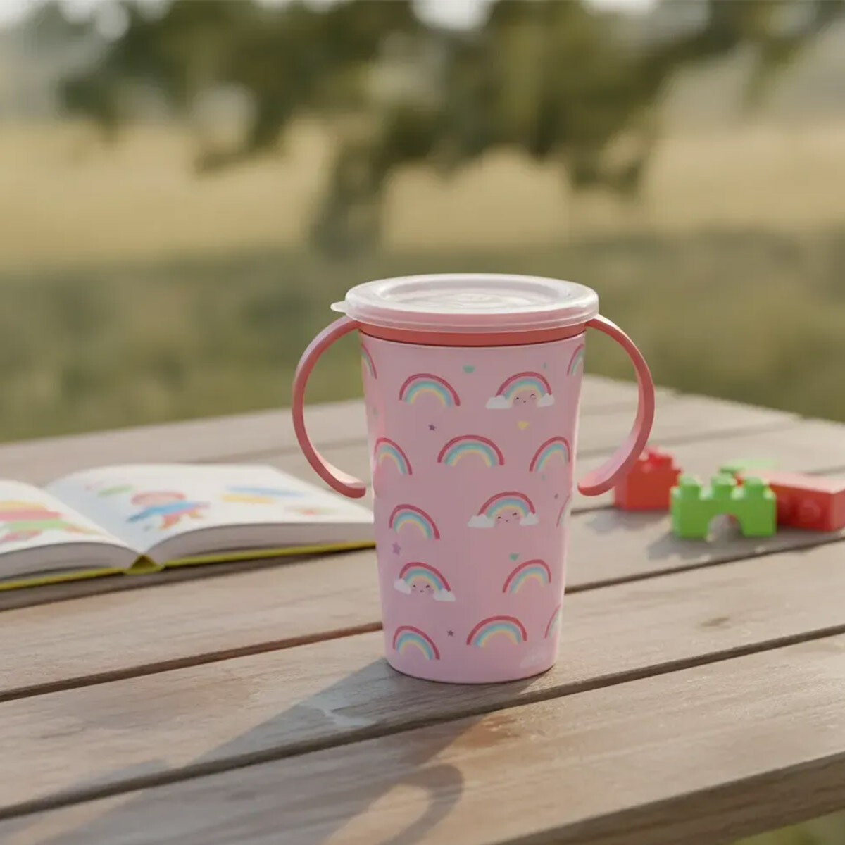 Vaso Mágico Entrenador Antiderrame 280 ml - ARCOIRIS 1 