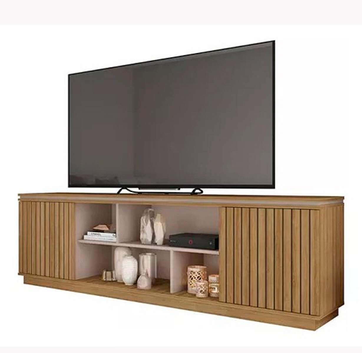 RACK MOBILI - SIMETRIA hasta TV 75” - 1.80 m - Sin color 