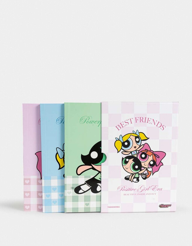 Anotadores Cuadernos y Memos Set en Caja Set De Cuadernos Chicas Superpoderosas - Combinacion Multicolor