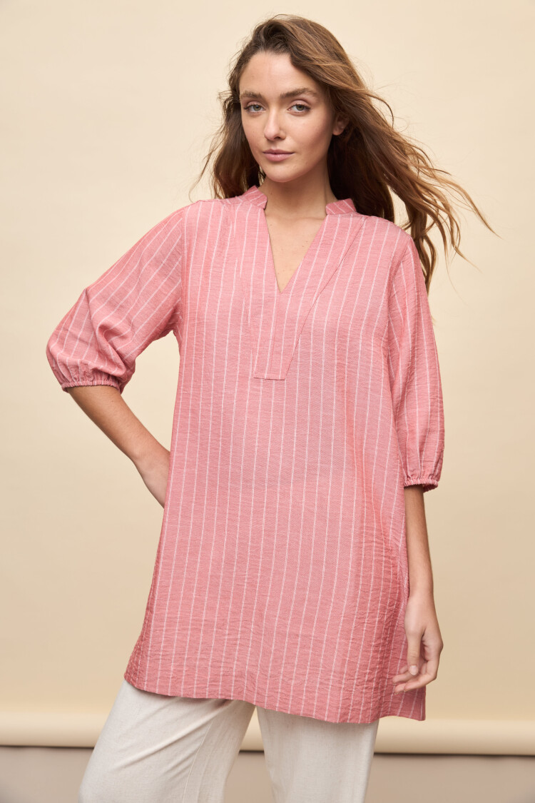 VESTIDO TALA STRIPED Rojo