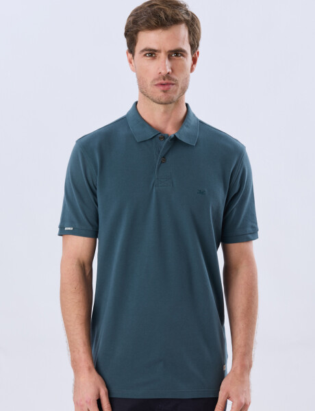 REMERA POLO LISA PIQUÉ Petroleo
