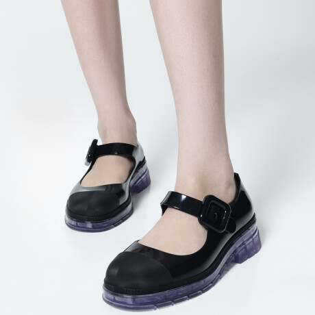 Mocasín Melissa de Dama - JUNE AD - 36107BI516 VIDRIO/NEGRO