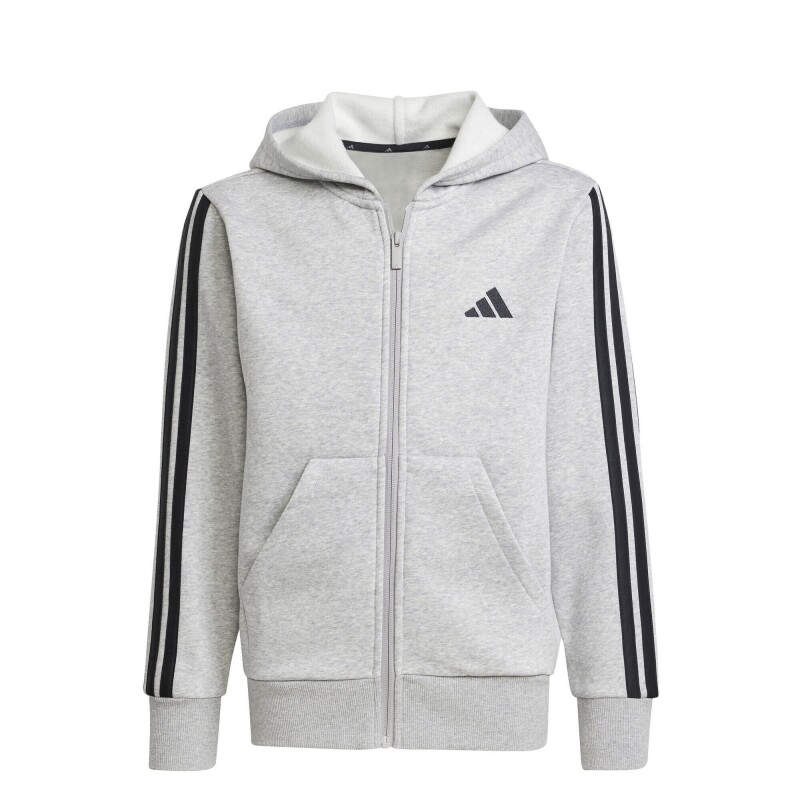 Campera Infantil Adidas Essentials JRS Gris - Negro