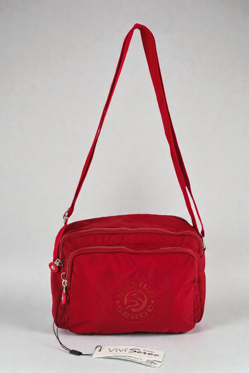 Morral con bolsillos Rojo