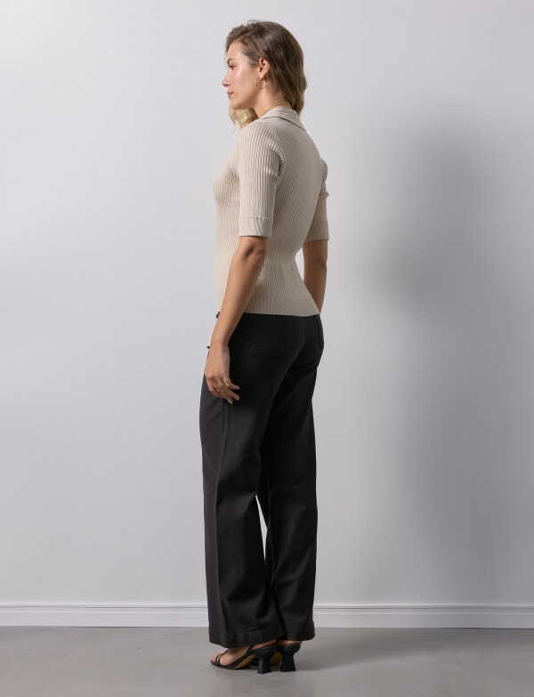 Blusa Ribs Tejida BEIGE