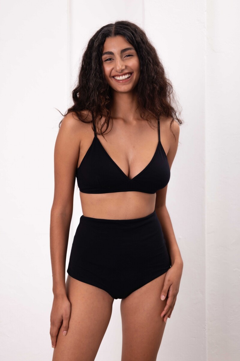 Culotte Lana Algodón – Doble tela y diseño sin elásticos Negro