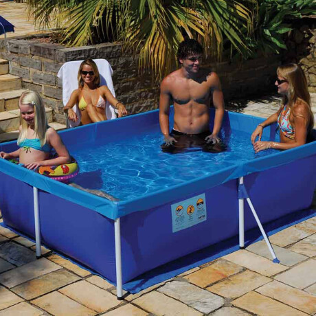 Piscina 3000L Estructura Metálica Resistente Fácil de Armar Azul