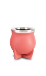 MATE DE CERÁMICA CHICO DELTA CORAL PINK GRANEADO FINO