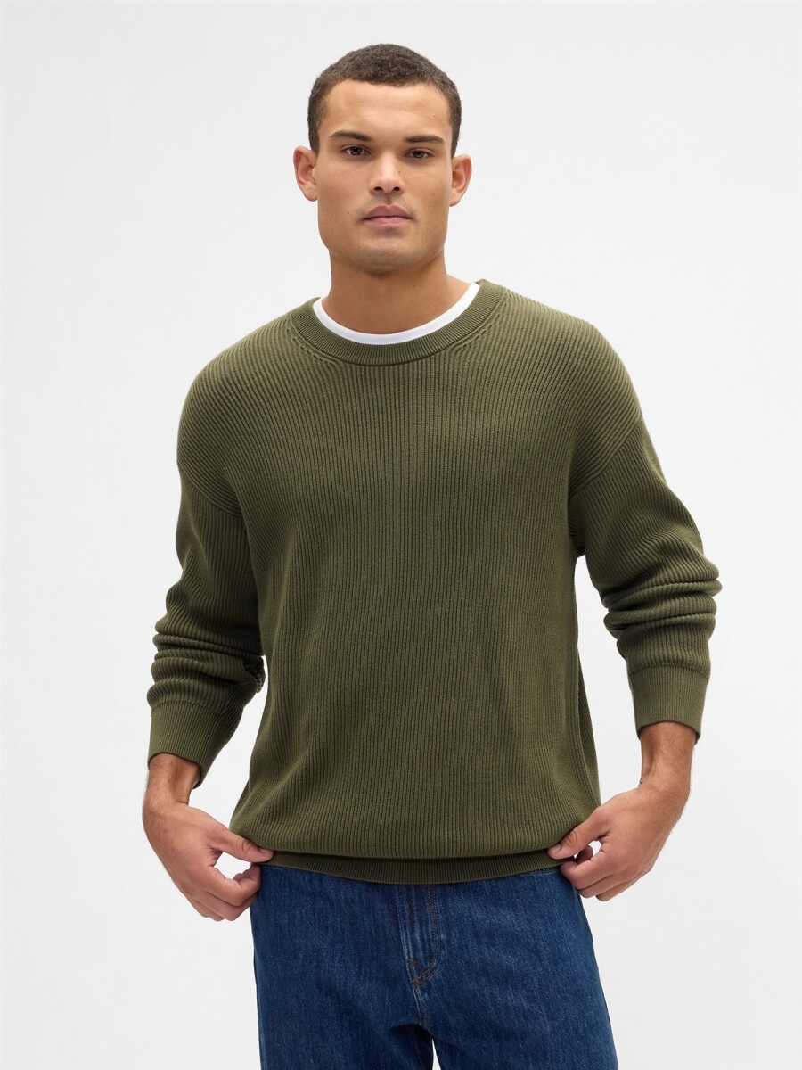 Buzo Rib Hombre - Army Jacket Green 