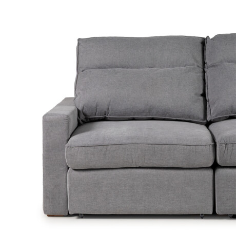 Sofá Austin (Retráctil) - Tela Microfibra - 3 módulos AA-13 (Gris)