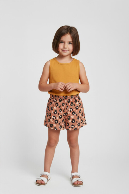Short animal print TOSTADO