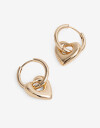 Aros Argollas Metal Argollas De Metal Reciclado Dorado - Dorado