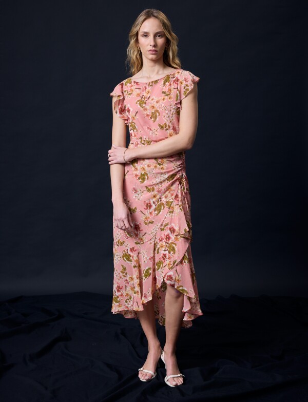 Vestido Maxi Flores ROSA/MULTI