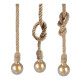 Lampara Colgante De Techo Cuerda Rustica Industrial Beige