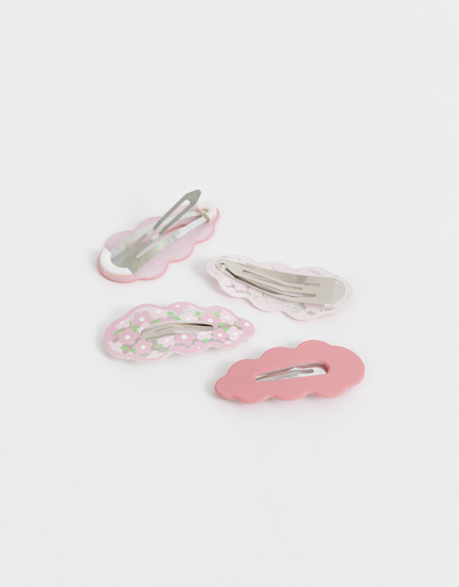 Hebillas Tic Tac Set por 4 Set De Hebillas Tic Tac Waves - Rosa Claro