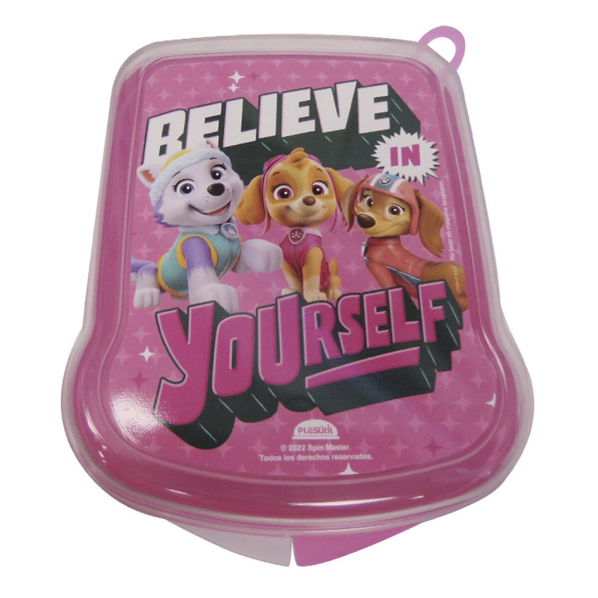 Sandwichera Plástica Paw Patrol 17 x 13 cm - ROSA 