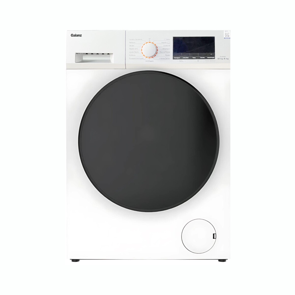 Lavasecarropas Inverter GALANZ Capacidad 10/6 Kg Carga Frontal 