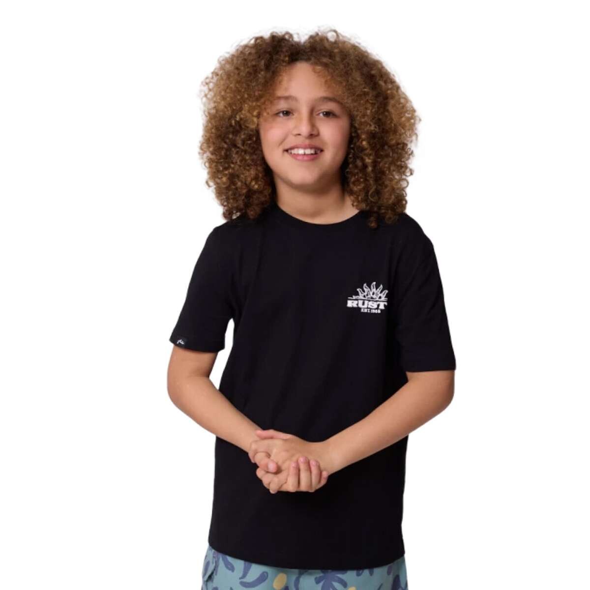 Remera Rusty Lysander Niño - Negro 