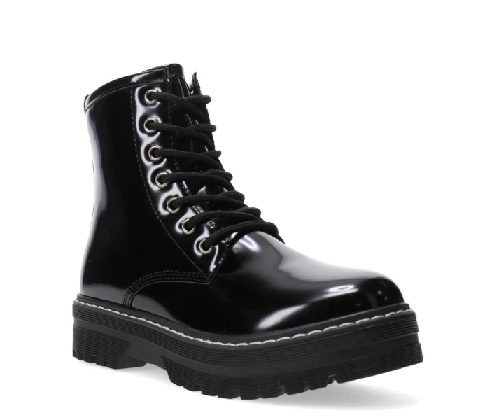 Bota LEAVEN acordonada Black Patent