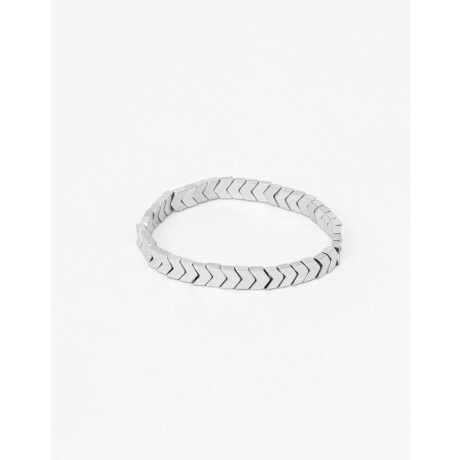 Pulseras Elásticas Metal Plateado Peltre