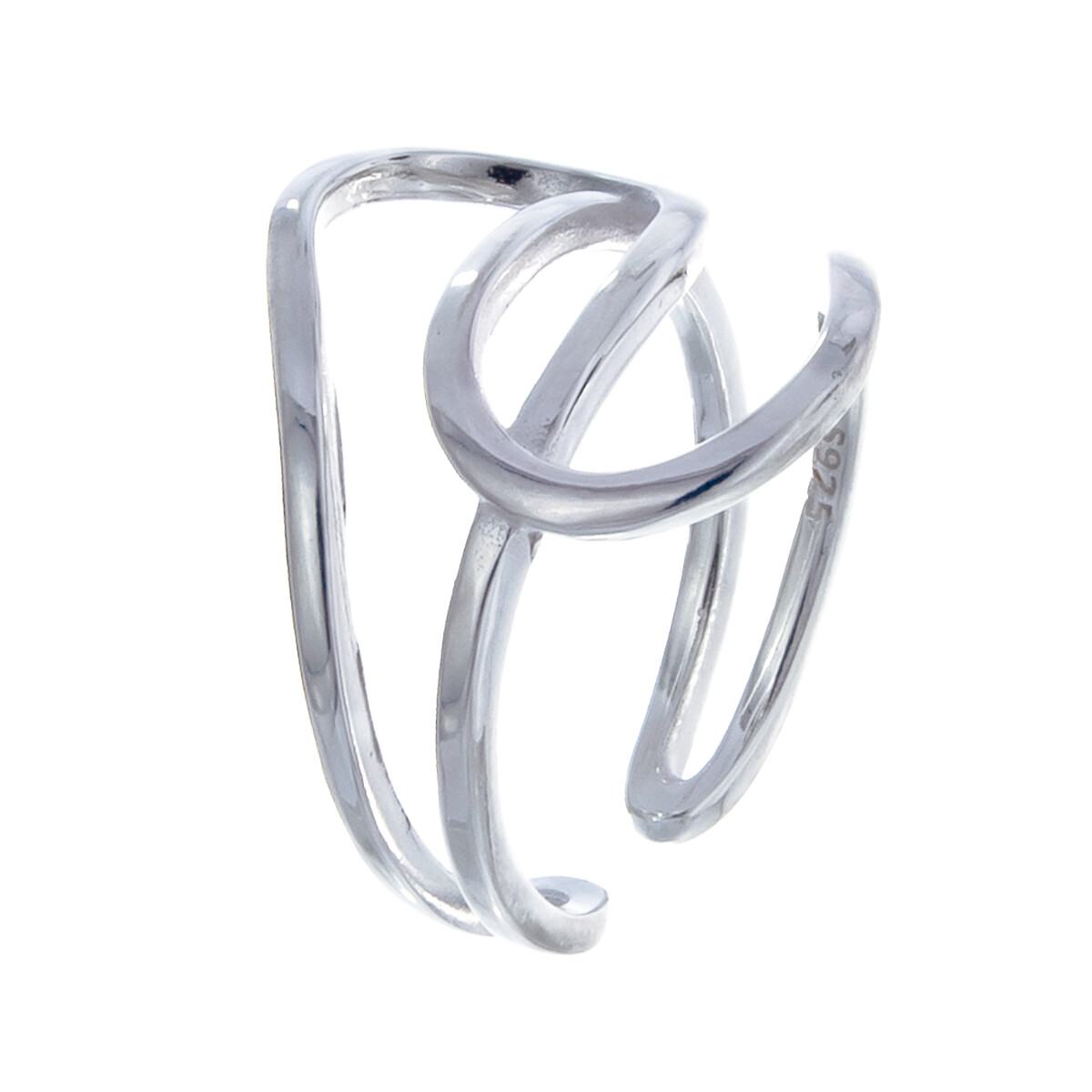 Anillo de plata 925 auto ajustable. 