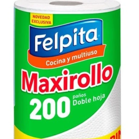 TOALLA DE COCINA FELPITA MAXIROLLO 200 PAÑOS TOALLA DE COCINA FELPITA MAXIROLLO 200 PAÑOS