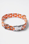 Collar de mascota hebilla metal naranja