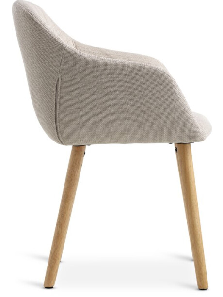 Silla de comedor ADSLEV tela beige/color roble Silla de comedor ADSLEV tela beige/color roble