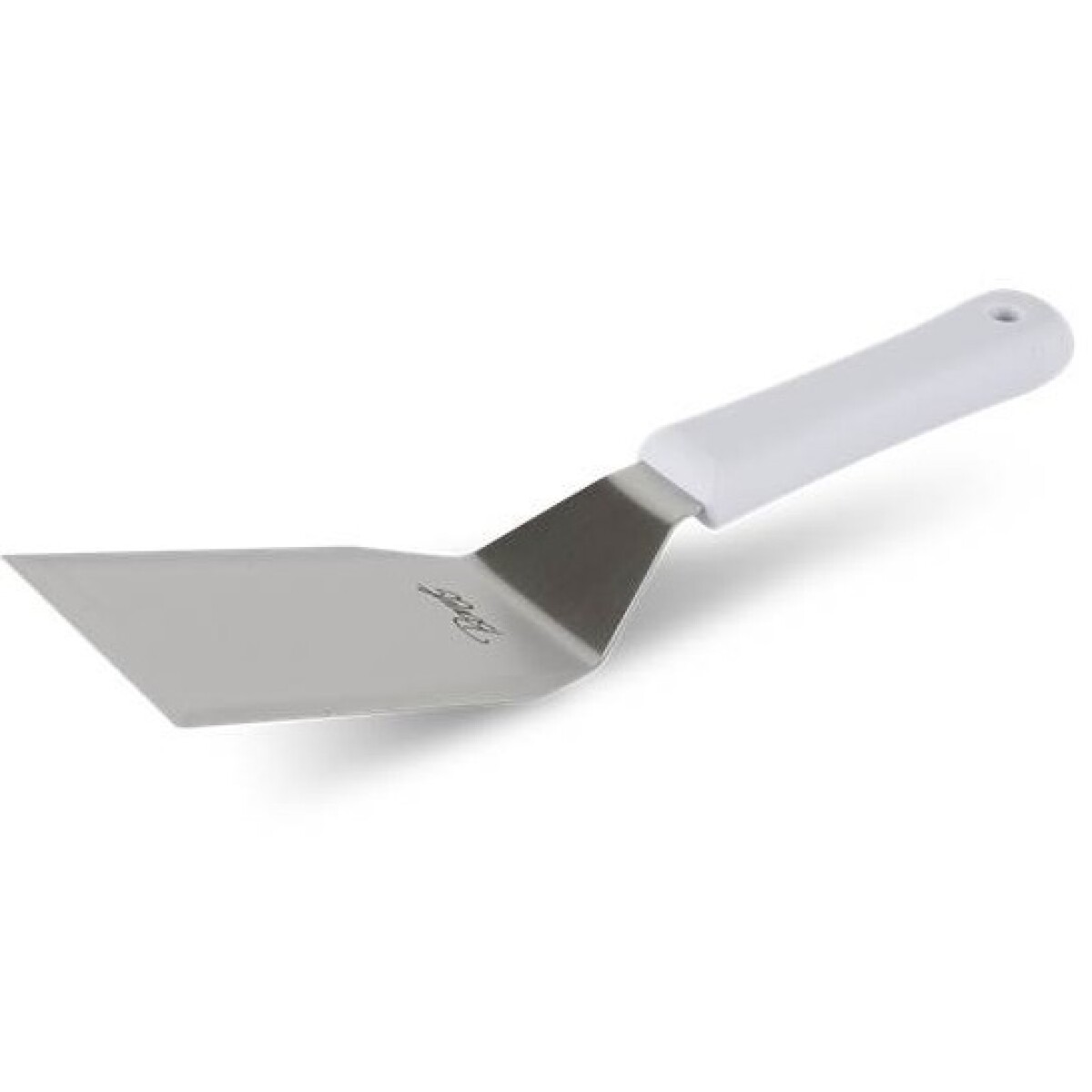 Espátula de servir acodada mango Blanco 13 cm 
