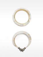 Set De Pulseras De Conchas blanco