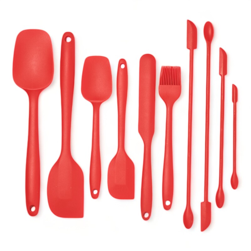Set 10 Utensilios de Reposteria Rojo