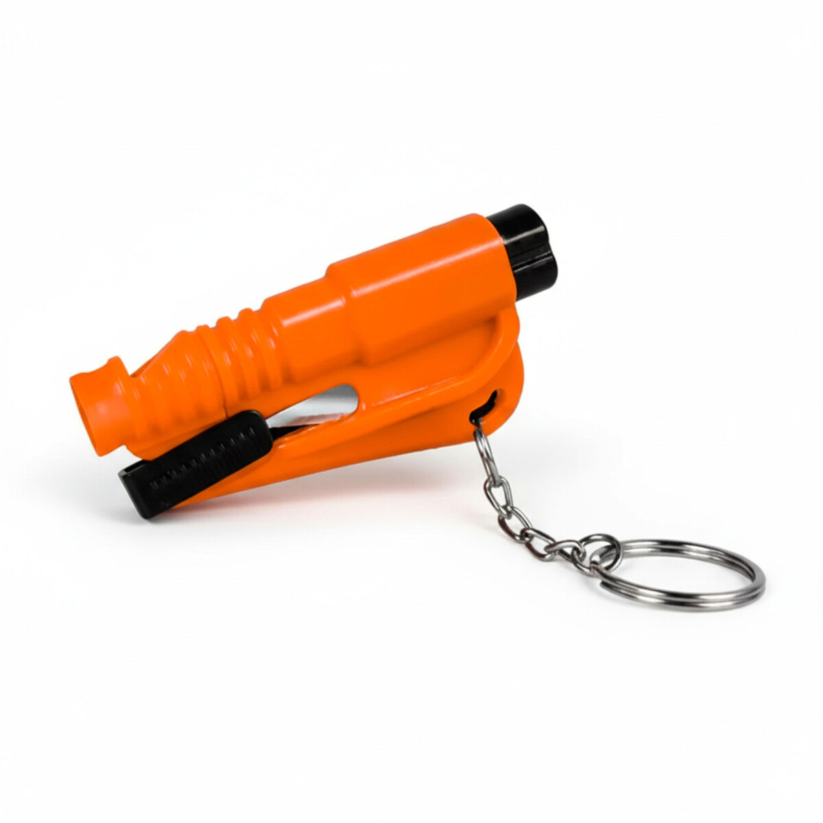 Mini Martillo Seguridad Autos Llavero Rompe Vidrios Ventanas - Color Naranja 