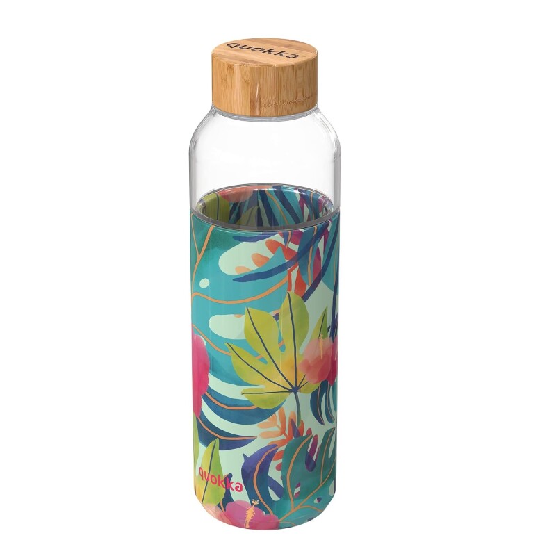 Botella de Vidrio Quokka Flow Tropical 660 ml QUOKKA BOTELLA VIDRIO FLOW 660ML 40000 TROPICAL