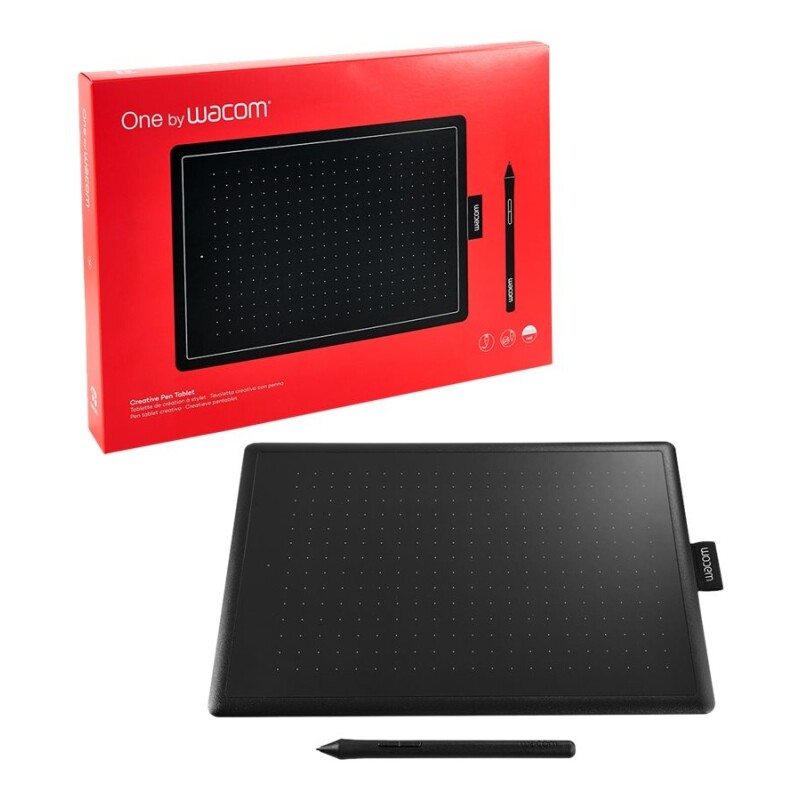 Wacom One by Wacom - Digitalizador - tamaño mediano - diestro y zurdo - 21.6 x 13.5 cm - electromagnético - cableado - USB - neg Wacom One by Wacom - Digitalizador - tamaño mediano - diestro y zurdo - 21.6 x 13.5 cm - electromagnético - cableado - USB - neg