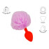 Plug Anal Pompon Conejita Consolador Estimulador Talle L Variante Color Lila Rojo