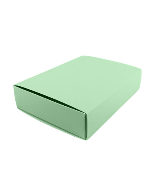 Caja eco 13 tipo caja fosforo 10x14x3 cm. VERDE AGUA