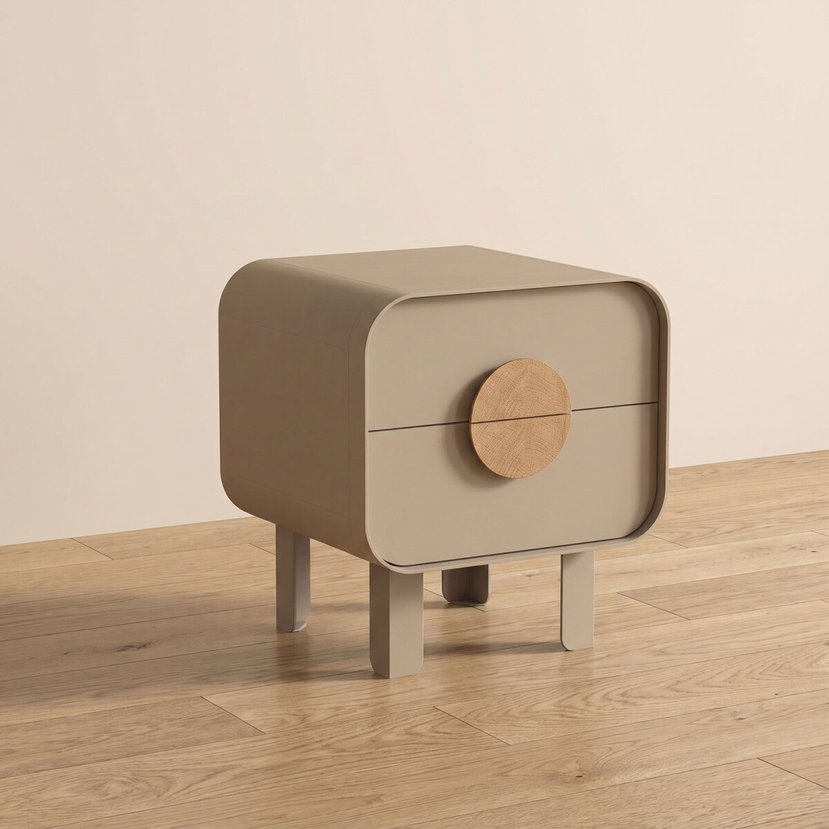 MESA DE LUZ - MDF-Y-METAL MARRON ARTEMIS 