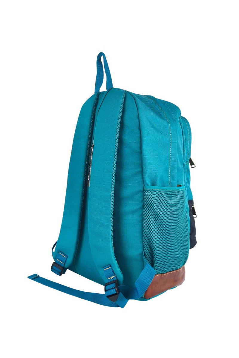 Mochila grande con bolsillo Celeste