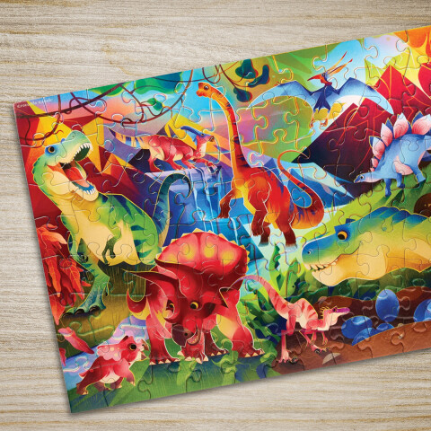 Puzzle Holográfico Crocodile Creek 100 Piezas 45 cm x 60 cm Dinosaurio
