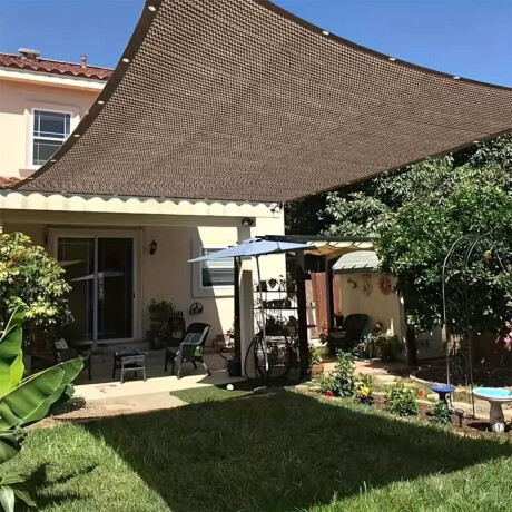 Toldo Malla Sombra Reforzada Exterior 3x4 Metros Marron