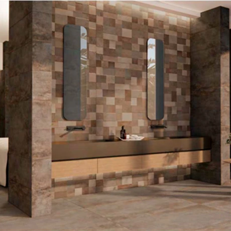Ceramica Oxido Decorada 30X90Cm Pared GAMAS DE GRIS