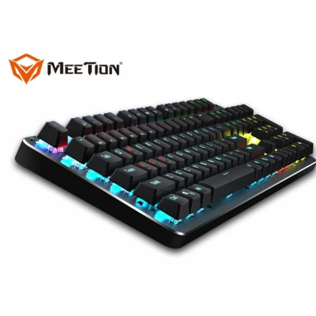 Teclado Mecánico Retroiluminado Metálico Meetion MK007 NEGRO