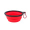 Comedero Bebedero Silicona Plegable Paseo 13cm Color rojo