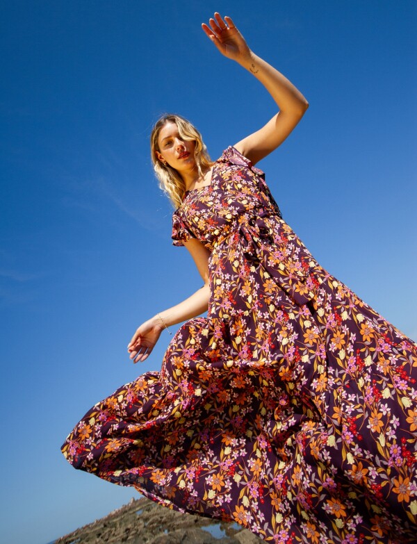 Vestido Maxi Spring BORDEAUX/MULTI