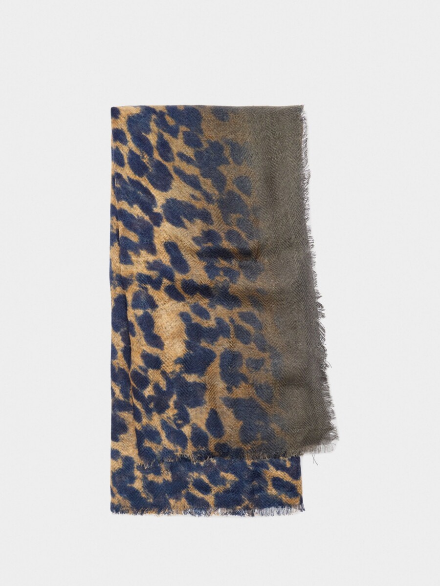 Pañuelo Estampado Animal azul