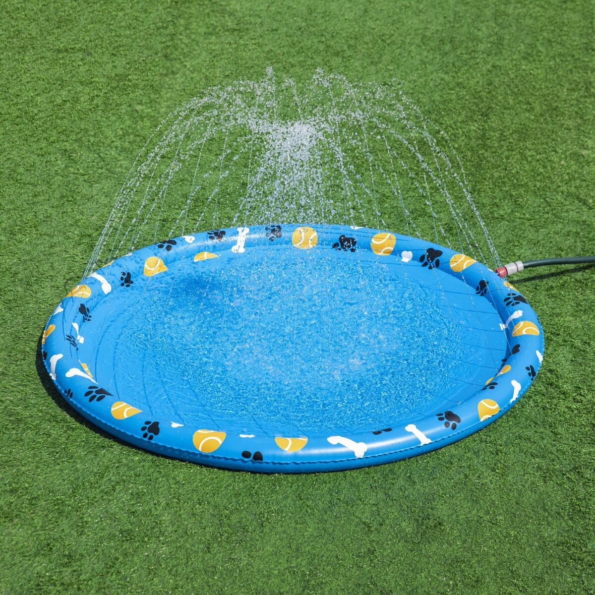 Piscina para perros alfombrilla antideslizante con rociador Bestway 