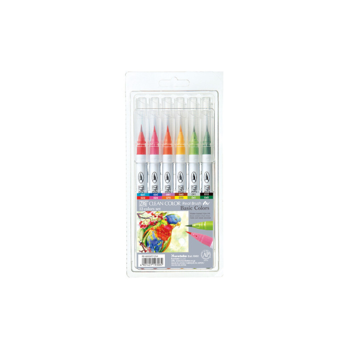 Marcadores Real Brush - ZIG - 12 colores 